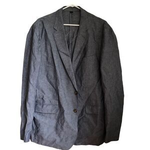 J. Crew Irish Linen Baird McNutt Mens Ludlow Blazer 46L Unstructured Slim Fit